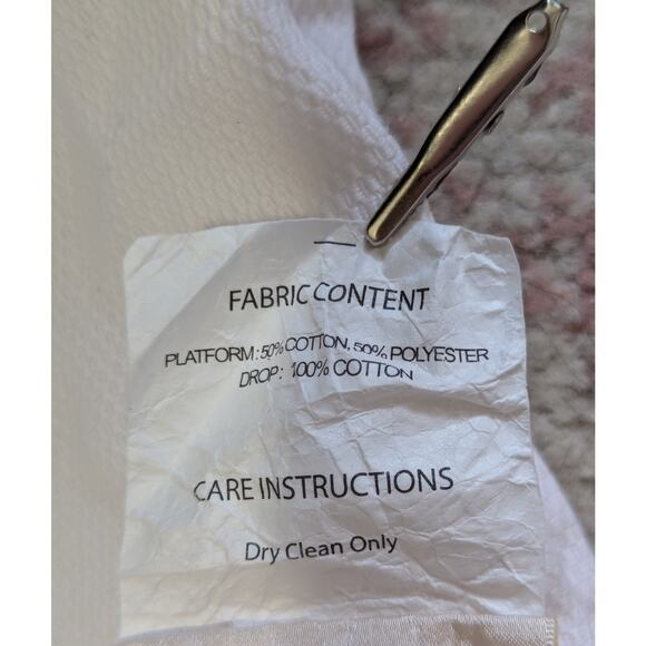 SOUTHERN LIVING! LUXE CREAM COTTON PEBBLY TEXTURED COTTON BEDSKIRT, SZ KG - Picture 6 of 9